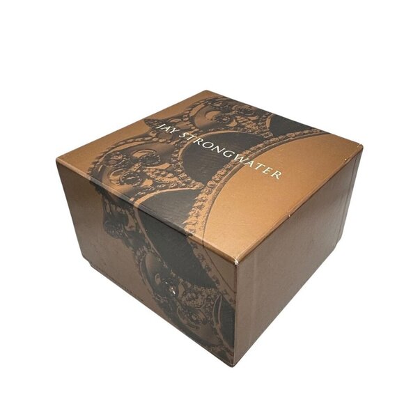 New Jay Strangwater Mini Vase Hand Blown Glass "Ginger Flower" Swarovski Crystal - Picture 7 of 9